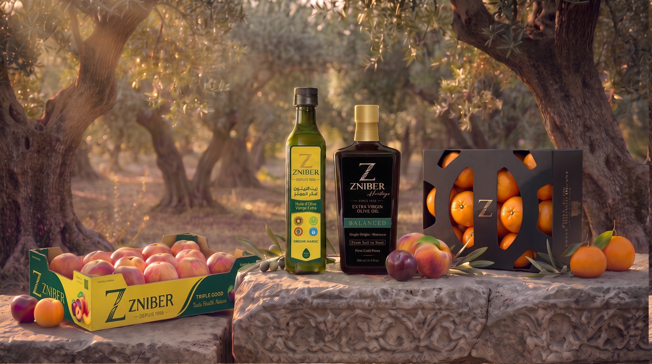 ZNIBER olive oil and fresh fruit, two ranges on one Moroccan estate